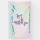 Zeemeermin Baby shower Moeder & Kind Banner (Verticaal)