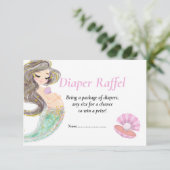 Zeemeermin baby shower onder de zee raffel kaart (Staand voorkant)