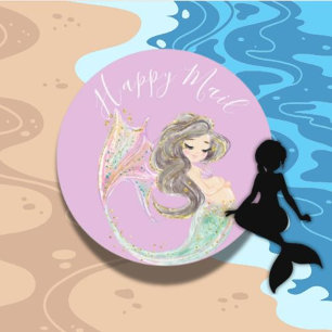 Zeemeermin Baby shower. Onder het Zee. Glitter Lab Labels