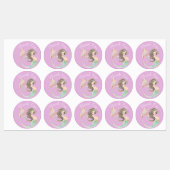 Zeemeermin Baby shower. Onder het Zee. Glitter Lab Labels (Vel)