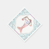 Zeemeermin Baby shower papieren servetten (Hoek)