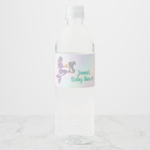 Zeemeermin Baby shower Waterfles Wrappers Etiket