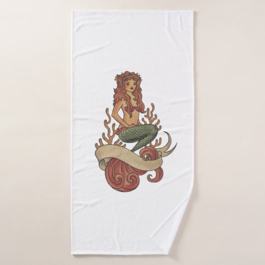 zeemeermin badhanddoek (Badhanddoek)