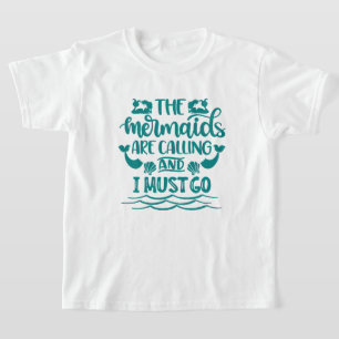 Zeemeermin Beach De zeemeerminnen roepen T-shirt