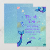 Zeemeermin bedankkaart | Onder de zee (Voorkant / Achterkant)