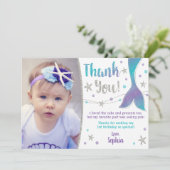 Zeemeermin bedankpas - onder het Zee Dank u Kaart (Staand voorkant)