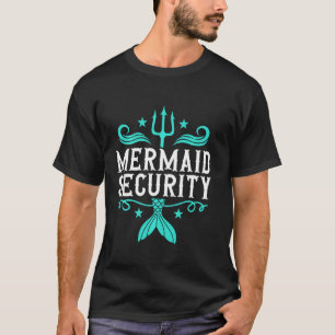 Zeemeermin Beveiliging Zeemeermin Papa Verjaardag  T-shirt