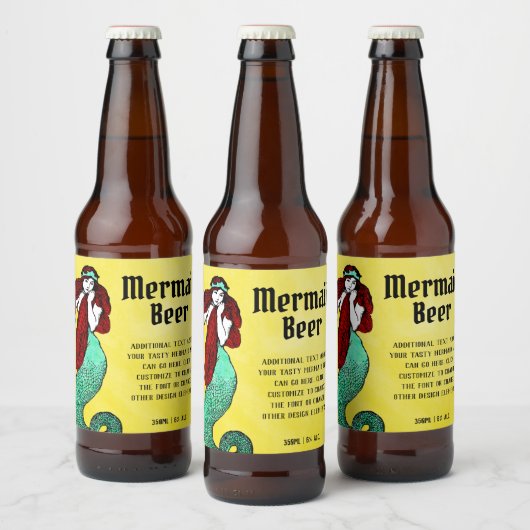 zeemeermin bier etiket (Flessen)