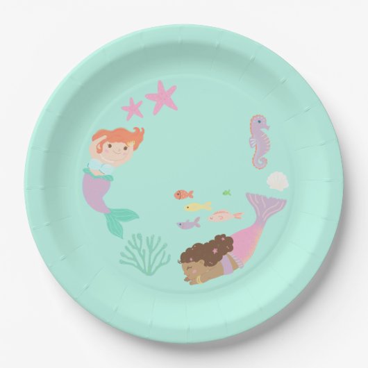 Zeemeermin Bord 23cm (Voorkant)