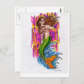 zeemeermin briefkaart (Voorkant / Achterkant)