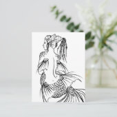 Zeemeermin Briefkaart (Staand voorkant)