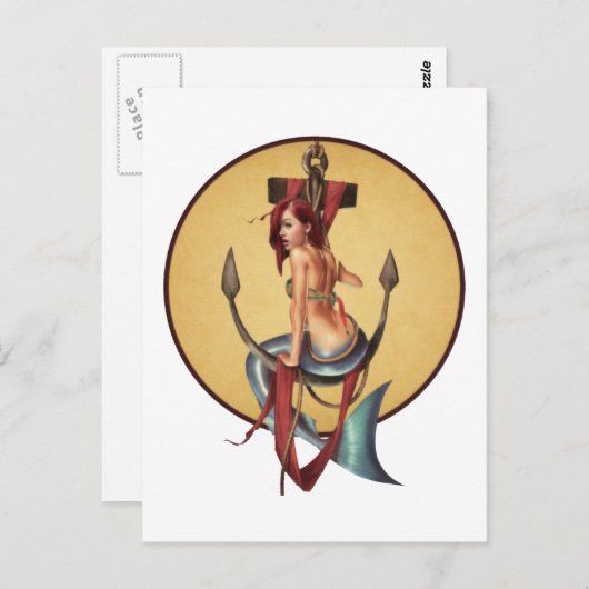  zeemeermin briefkaart (Voorkant / Achterkant)