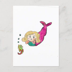 zeemeermin briefkaart