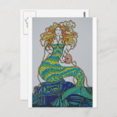 zeemeermin briefkaart (Voorkant / Achterkant)