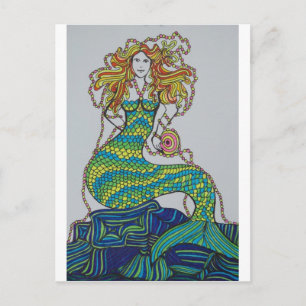 zeemeermin briefkaart