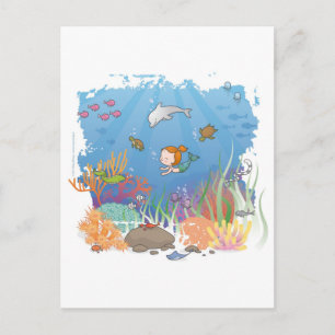 Zeemeermin Briefkaart