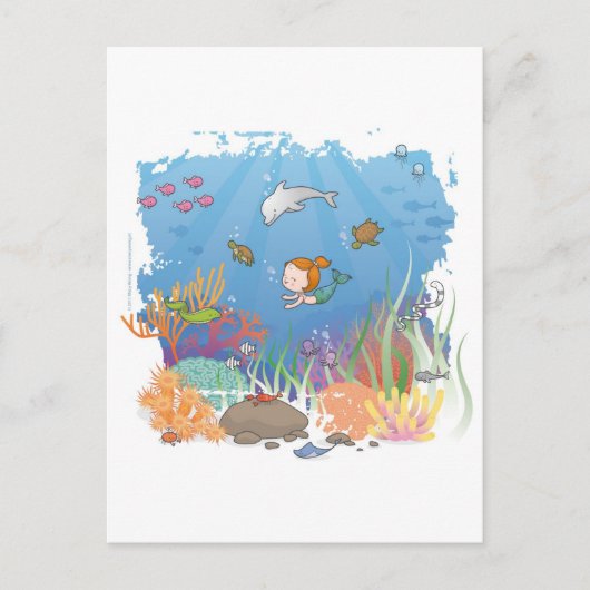 Zeemeermin Briefkaart (Voorkant)