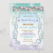 Zeemeermin Bruids Douche Uitnodiging Strand Ocean (Voorkant / Achterkant)