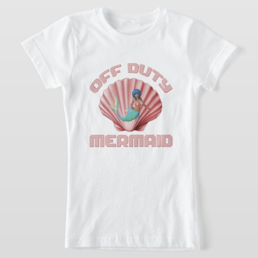 Zeemeermin buiten dienst t-shirt (Laagn)