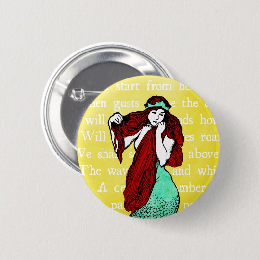  Zeemeermin Button (Voorkant /achterkant)