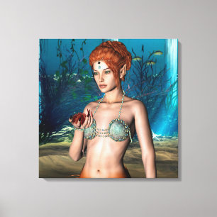 Zeemeermin Canvas Afdruk