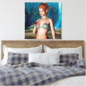 Zeemeermin Canvas Afdruk (Insitu (Slaapkamer))