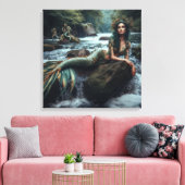 Zeemeermin Canvas Afdruk (Insitu (Woonkamer))