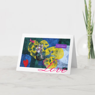 Zeemeermin Cat "Mercat" Valentijnsdag Kaart voor d