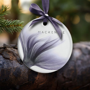 Zeemeermin Chic Dusty Lavendel Paarse staart Cus Keramisch Ornament