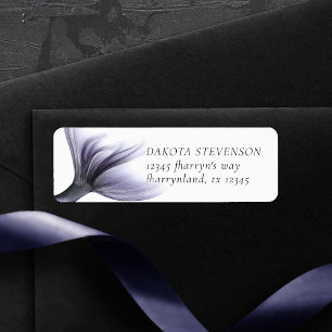 Zeemeermin Chic Tail Dusty Lavendel Paarse Adres Etiket