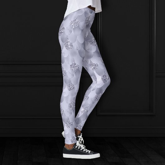 Zeemeermin chique schalen | Stoffige Lavendel Paar Leggings