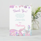 Zeemeermin Dankkaart Kaart (Staand voorkant)