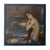 Zeemeermin die haar haar haar haar ontneemt tegeltje (Voorkant)