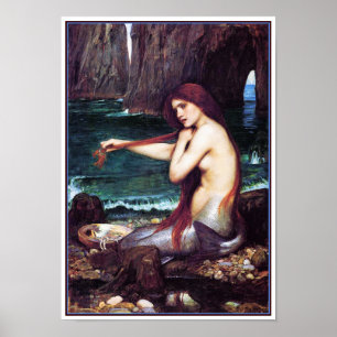 Zeemeermin door John Waterhouse Poster
