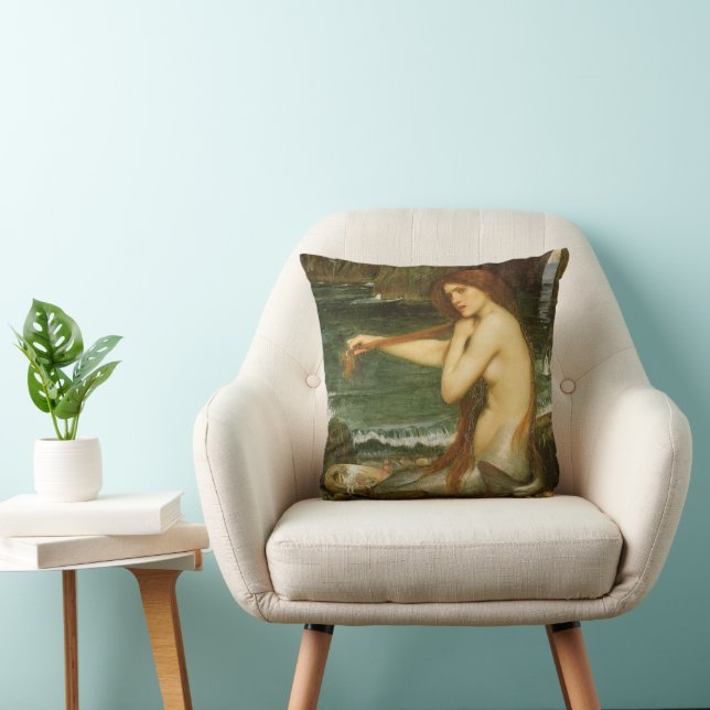 Zeemeermin door John William Waterhouse Kussen (Stoel)