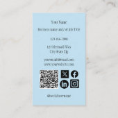 Zeemeermin Dragon Fantasy Blue Visitekaartje (Achterkant)