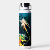 Zeemeermin Dragon Fantasy Blue Waterfles (Achterkant)