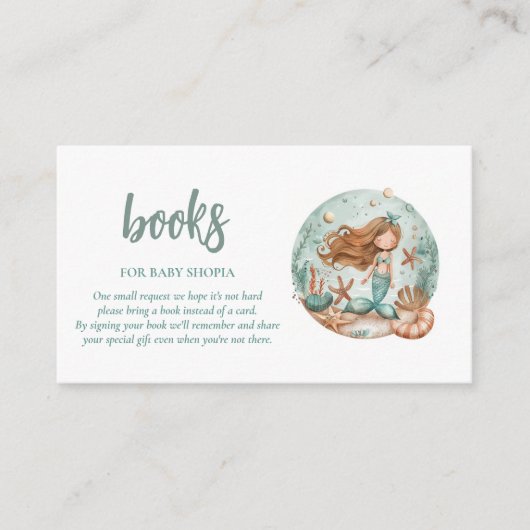 Zeemeermin dromen Kinder Informatiekaartje (Voorkant)