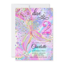 Zeemeermin Duik In Twee 2de Verjaardagsfeestje 