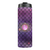 zeemeermin edelsteen monogram thermosbeker (Voorkant)