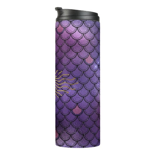 zeemeermin edelsteen monogram thermosbeker (Geroteerd rechts)