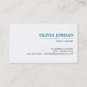 Zeemeermin en Anker Duikinstructeur Visitekaartje (Achterkant)