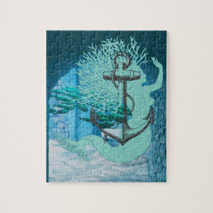 Zeemeermin en anker puzzel