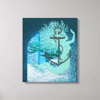 Zeemeermin en ankerdoek kunst
