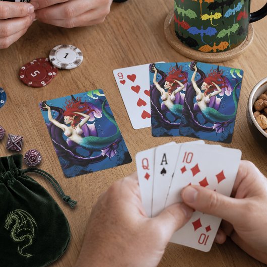 Zeemeermin en Drakenvriend Pokerkaarten