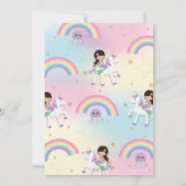 Zeemeermin en Eenhoorn Verjaardag Uitnodigingen Re (Achterkant)