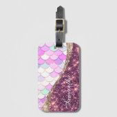 Zeemeermin en Glitter Bagagelabel (Voorkant (verticaal))