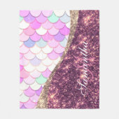 Zeemeermin en Glitter Fleece Deken (Voorkant)