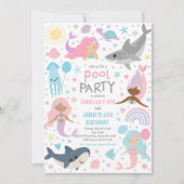 Zeemeermin en haai broers en zussen Zwembad Verjaa Kaart (Voorkant)