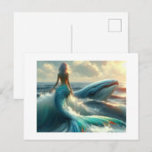 Zeemeermin en metgezel, briefkaart (Voorkant / Achterkant)